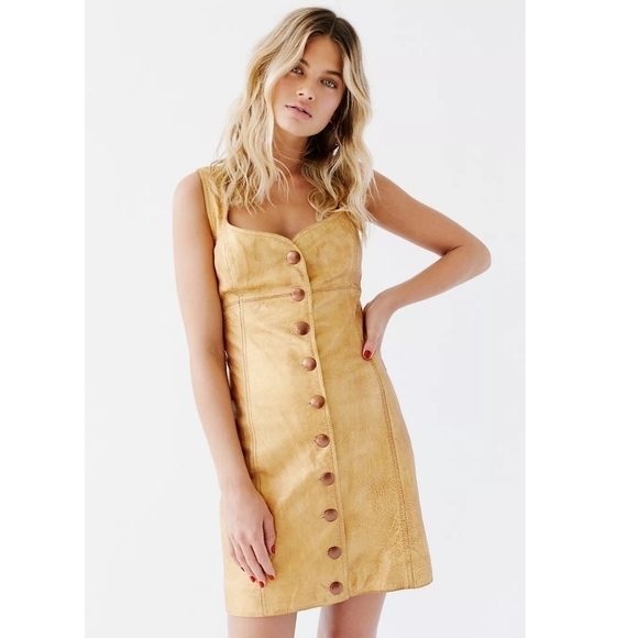 Free People Goldie Leather Mini Dress - Picture 3 of 12